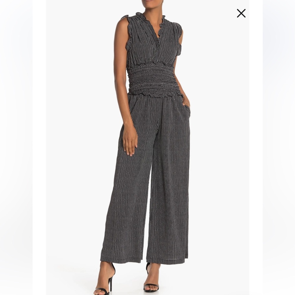 Wide Leg Crepe Jumpsuit MAX STUDIO size xs